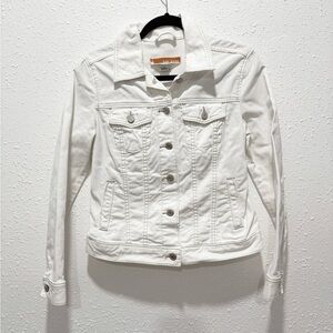 VINTAGE GAP Women's White Jean Jacket S